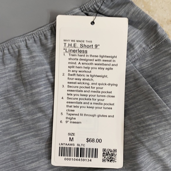 T.H.E. Short 9” Linerless NWT! - Picture 3 of 4